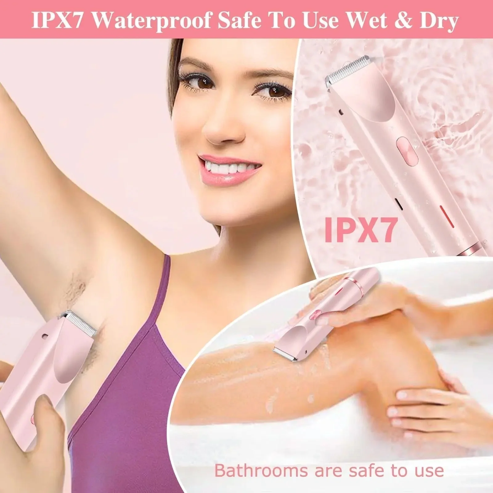 AquaGlow | Wasserdichter, wiederaufladbarer Bikinitrimmer für eine glatte Rasur - Image 3