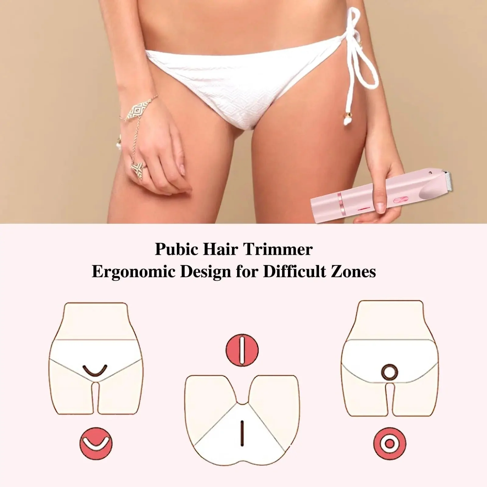 AquaGlow | Wasserdichter, wiederaufladbarer Bikinitrimmer für eine glatte Rasur - Image 5