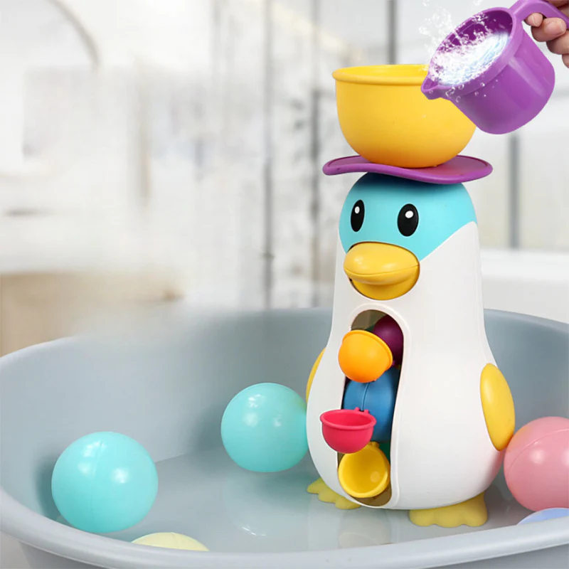 AquaPals | Badespielzeug und Wasserspielstation mit Pinguinmotiv für Kleinkinder - Image 2