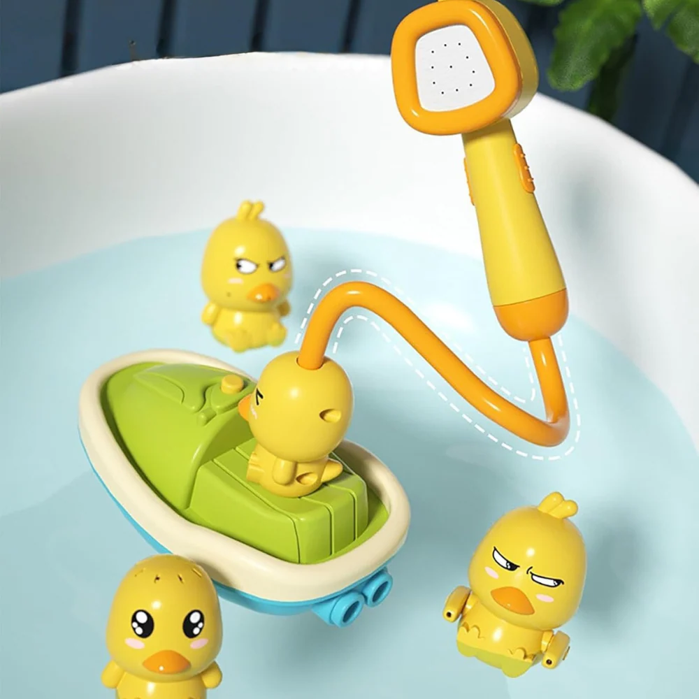 AquaTots | Badespielzeug-Set mit schwimmenden Enten und sanftem Wassersprüher für Kinder - Image 2