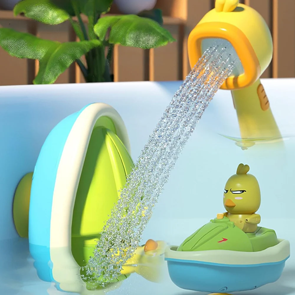 AquaTots | Badespielzeug-Set mit schwimmenden Enten und sanftem Wassersprüher für Kinder - Image 4