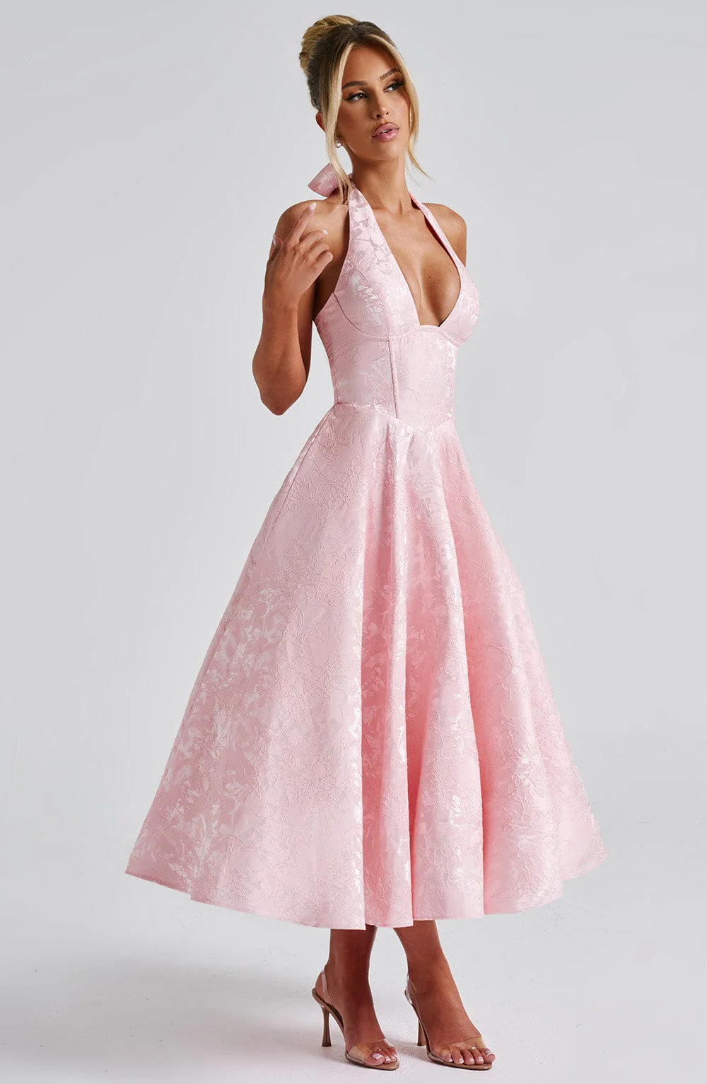 Ara | Midi Kleid mit Neckholder-Ausschnitt