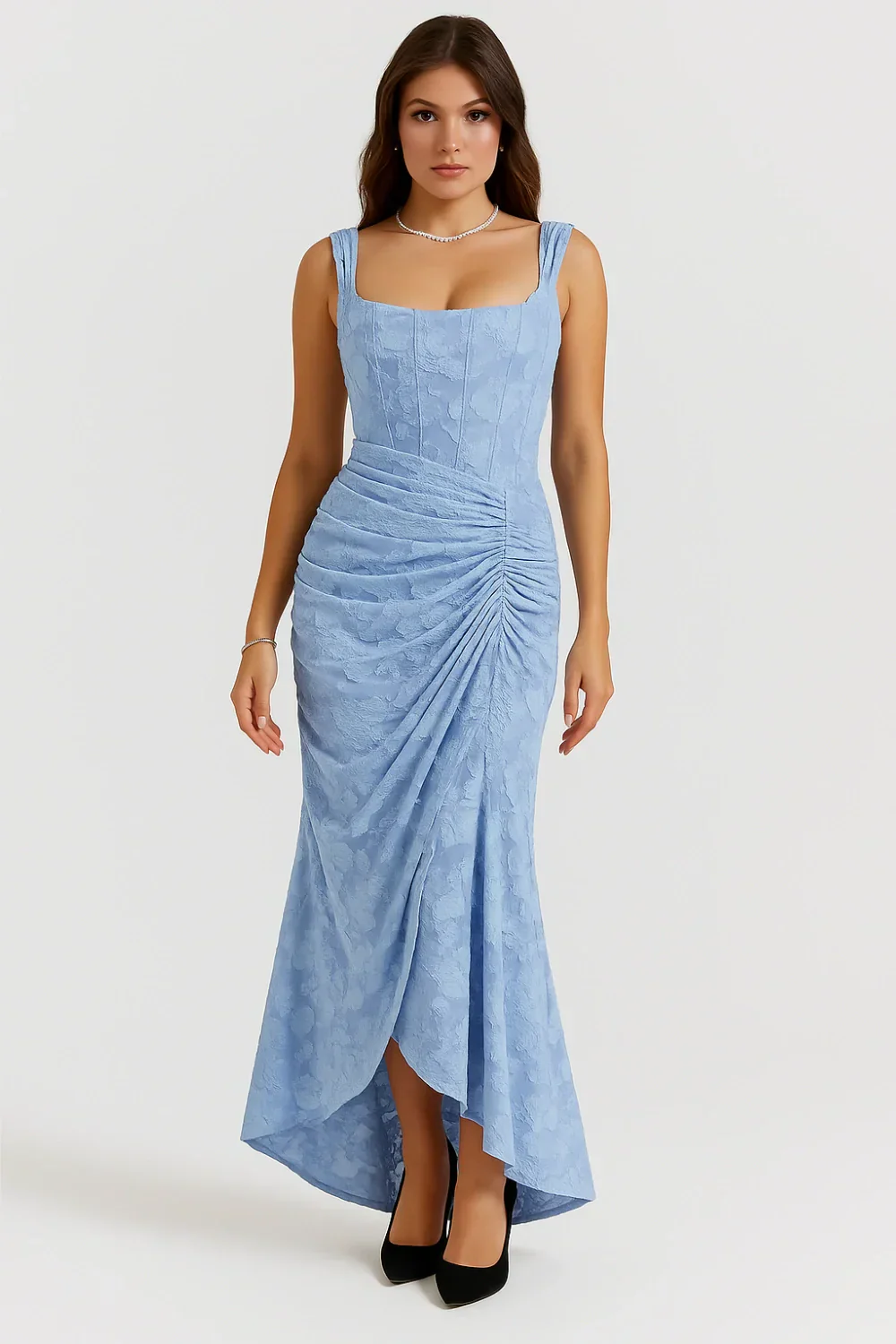 Annika | Damen Korsett Maxikleid Rüschen – Elegantes Korsett Maxi Kleid 2026 - Image 13