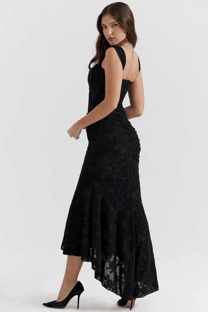 Annika | Damen Korsett Maxikleid Rüschen – Elegantes Korsett Maxi Kleid 2026 - Image 2