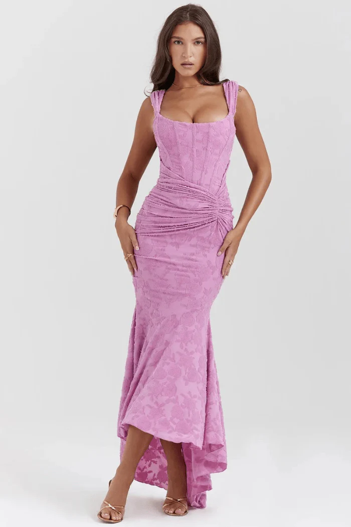 Annika | Damen Korsett Maxikleid Rüschen – Elegantes Korsett Maxi Kleid 2026 - Image 4