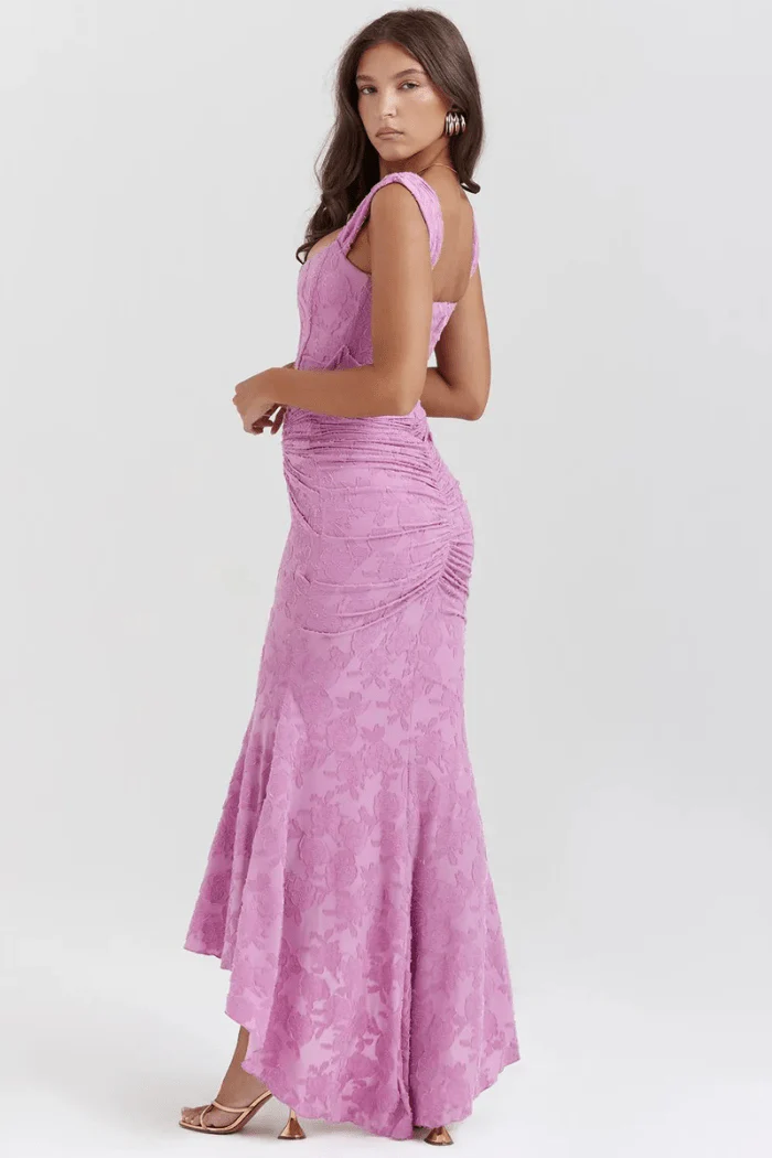 Annika | Damen Korsett Maxikleid Rüschen – Elegantes Korsett Maxi Kleid 2026 - Image 5