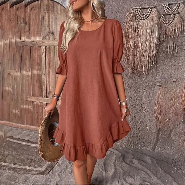 Arabella | Sommerkleid mit gerafften Ärmeln - Image 2