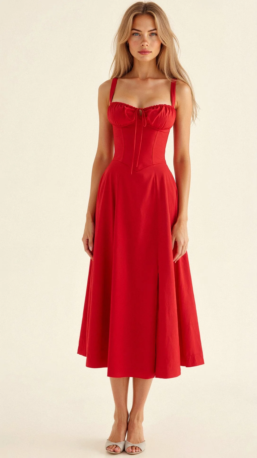 Arabella Tailliertes Damenkleid mit Schnürung und Herzausschnitt - Image 17