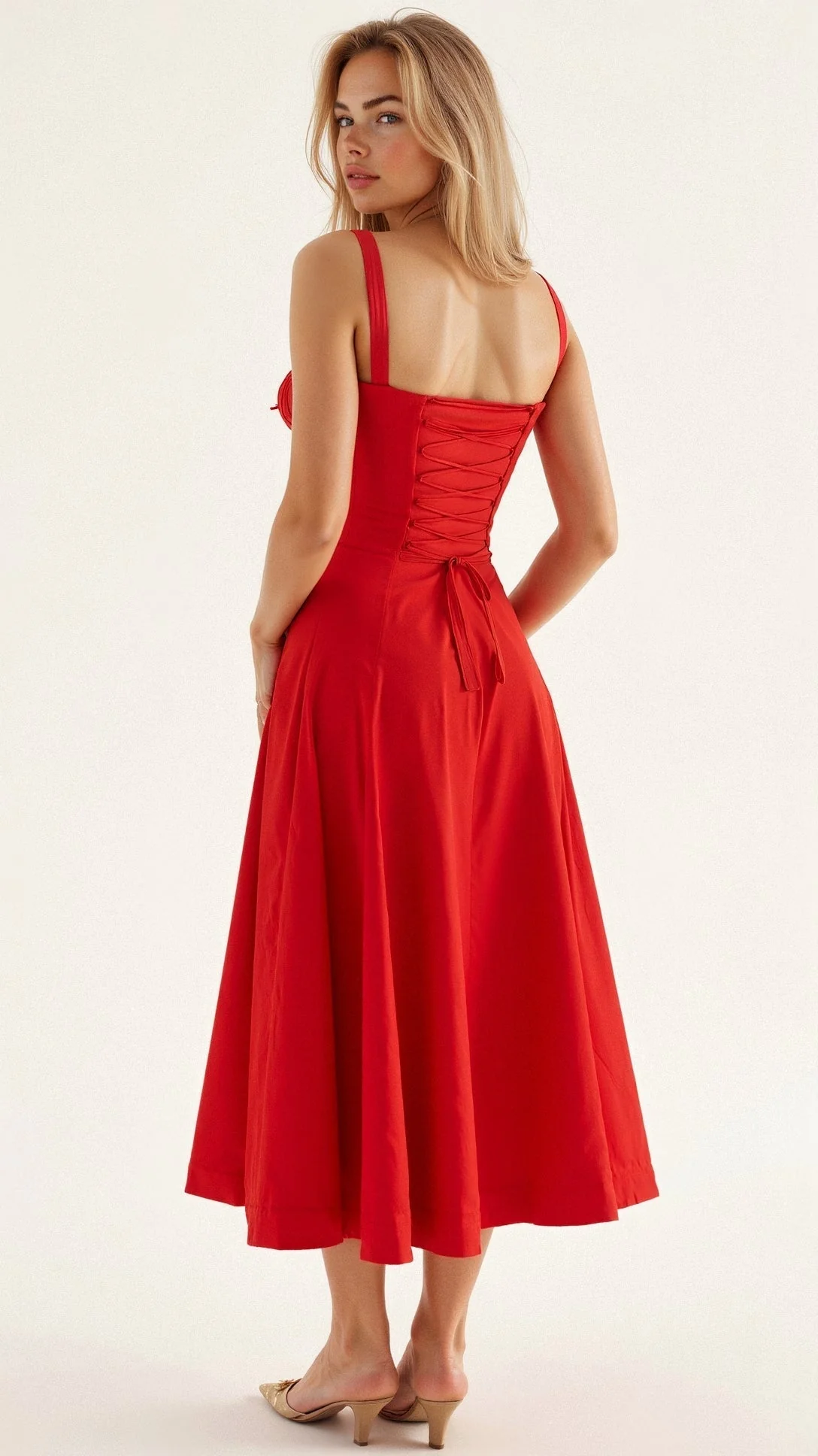 Arabella Tailliertes Damenkleid mit Schnürung und Herzausschnitt - Image 20