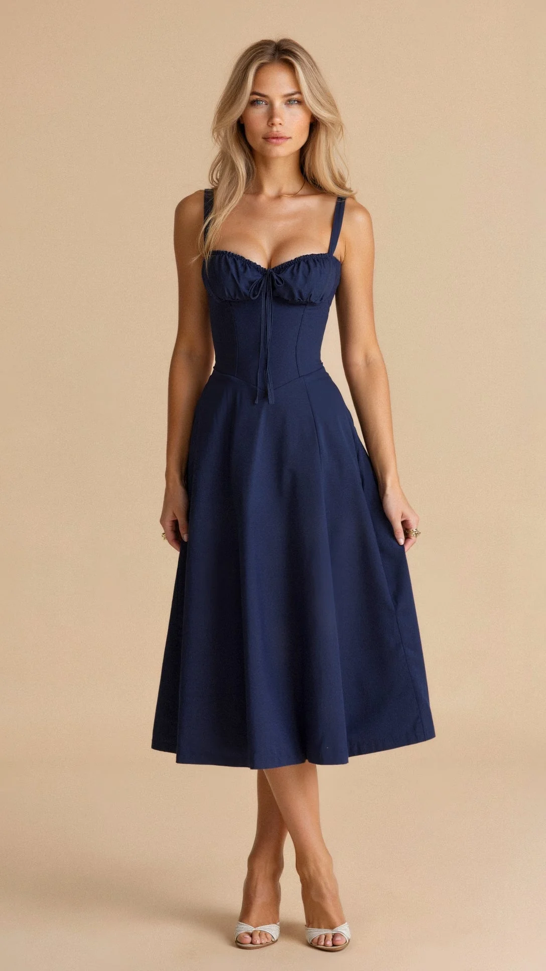Arabella Tailliertes Damenkleid mit Schnürung und Herzausschnitt - Image 21