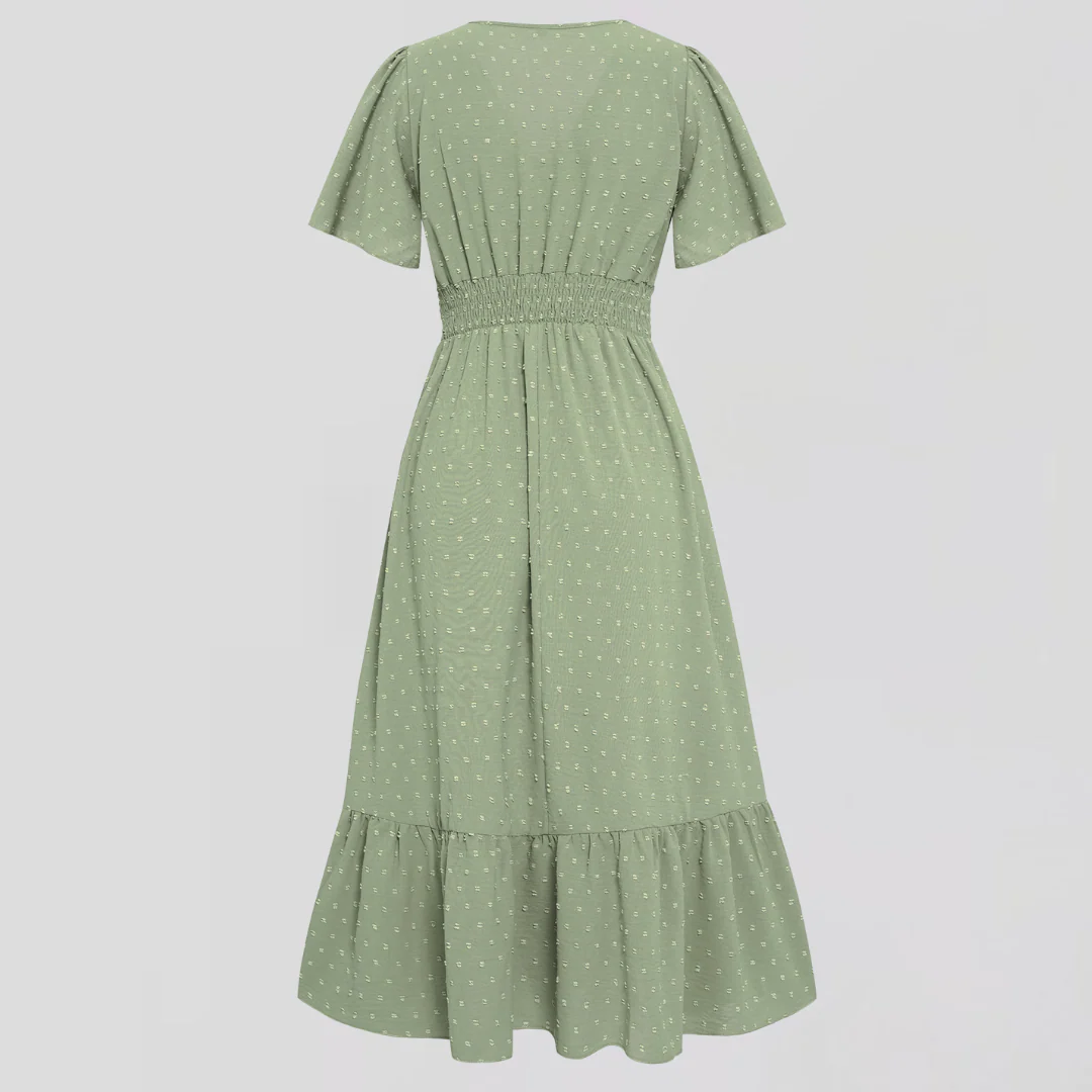 ARIA  | Mittellanges Kleid mit V-Ausschnitt - Image 10