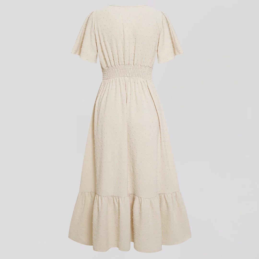 ARIA  | Mittellanges Kleid mit V-Ausschnitt - Image 2