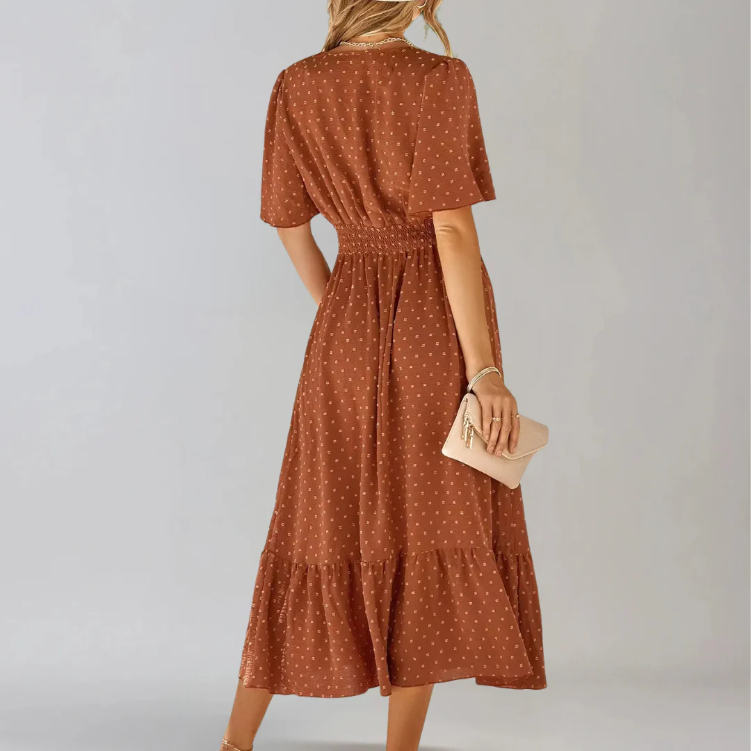 ARIA  | Mittellanges Kleid mit V-Ausschnitt - Image 20