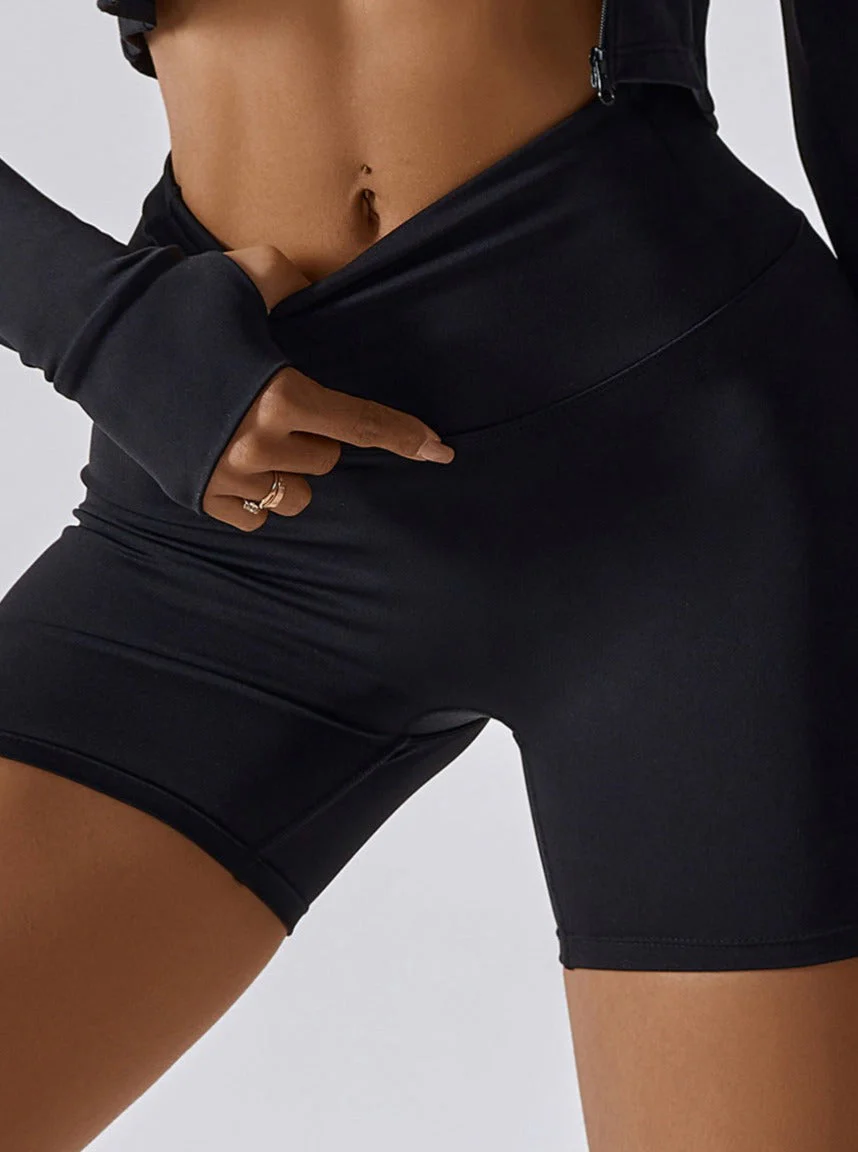 Aria | Nahtlose High-Waist Sport Shorts - Image 3