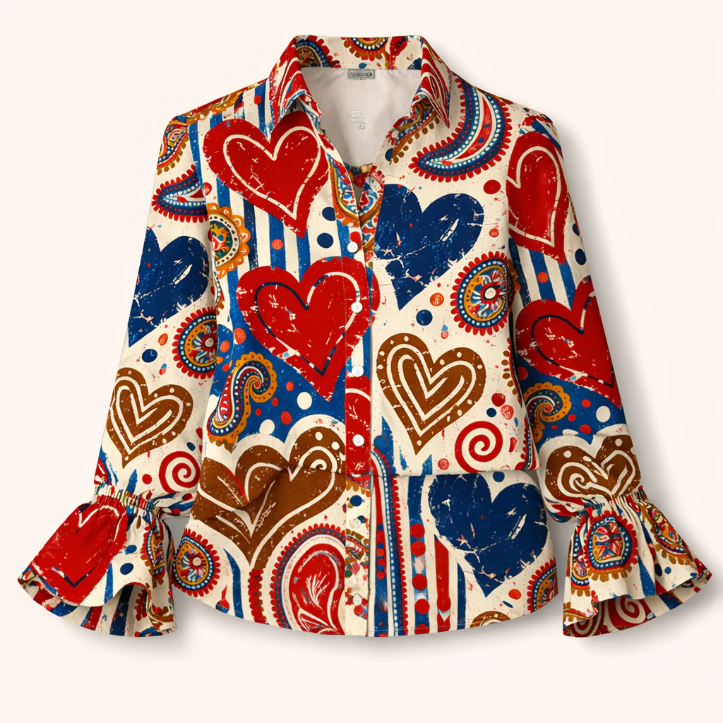 Arinelle - Soft-Touch-Blazer mit Herzmuster - Image 2