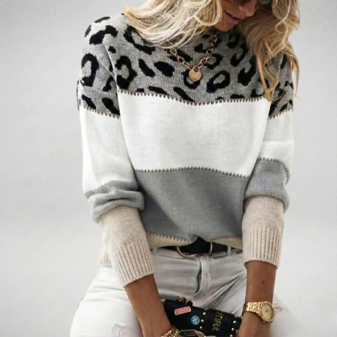 Arlaya - Soft-Touch Leo-Print-Pullover - Image 6