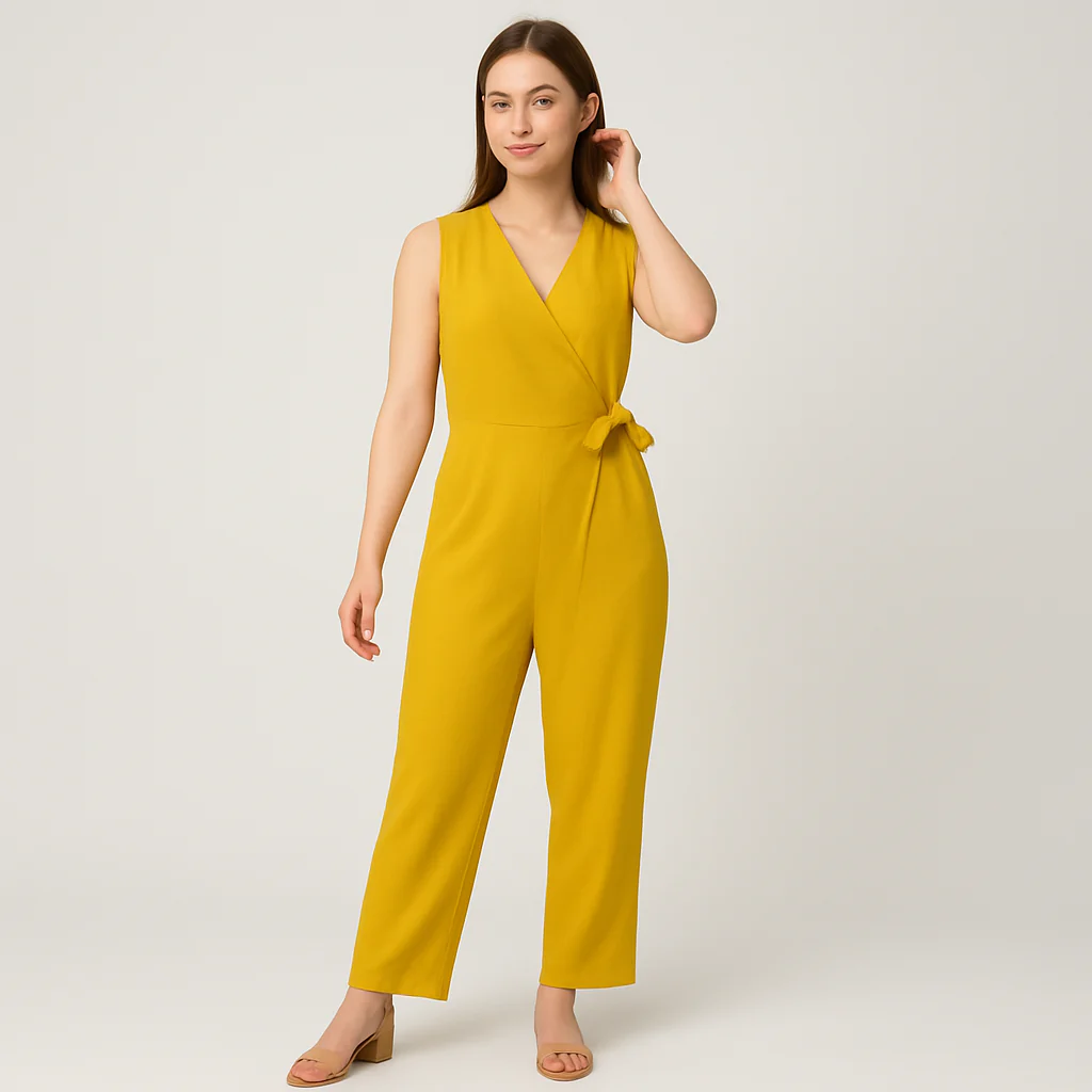 Ärmelloser Aurora-Overall mit integrierten Knoten-Details – Elegantes Ein-Stück-Outfit - Image 3
