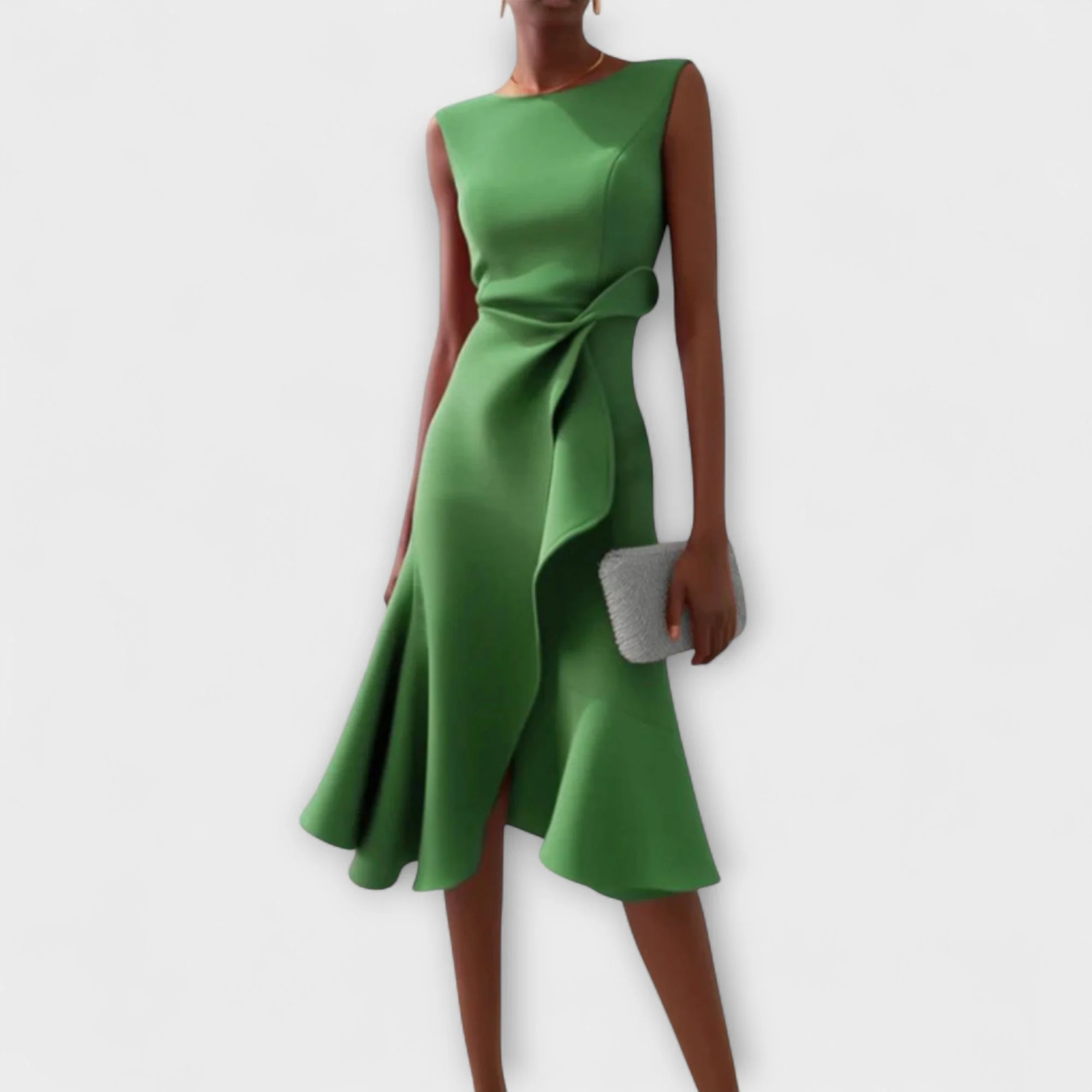 Elfriede | Damen Ärmelloses Midikleid Drapiert Asymmetrisch – Asymm. Midi Drapiert 2026 - Image 10