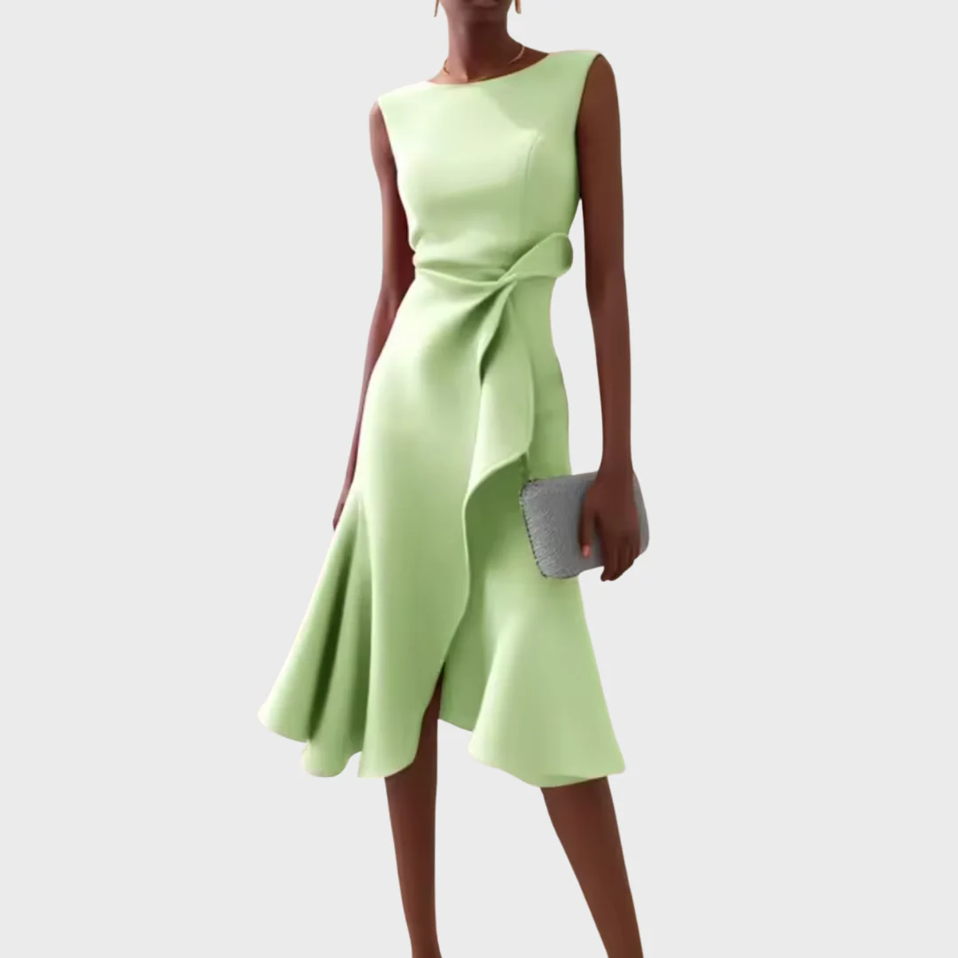 Elfriede | Damen Ärmelloses Midikleid Drapiert Asymmetrisch – Asymm. Midi Drapiert 2026 - Image 12