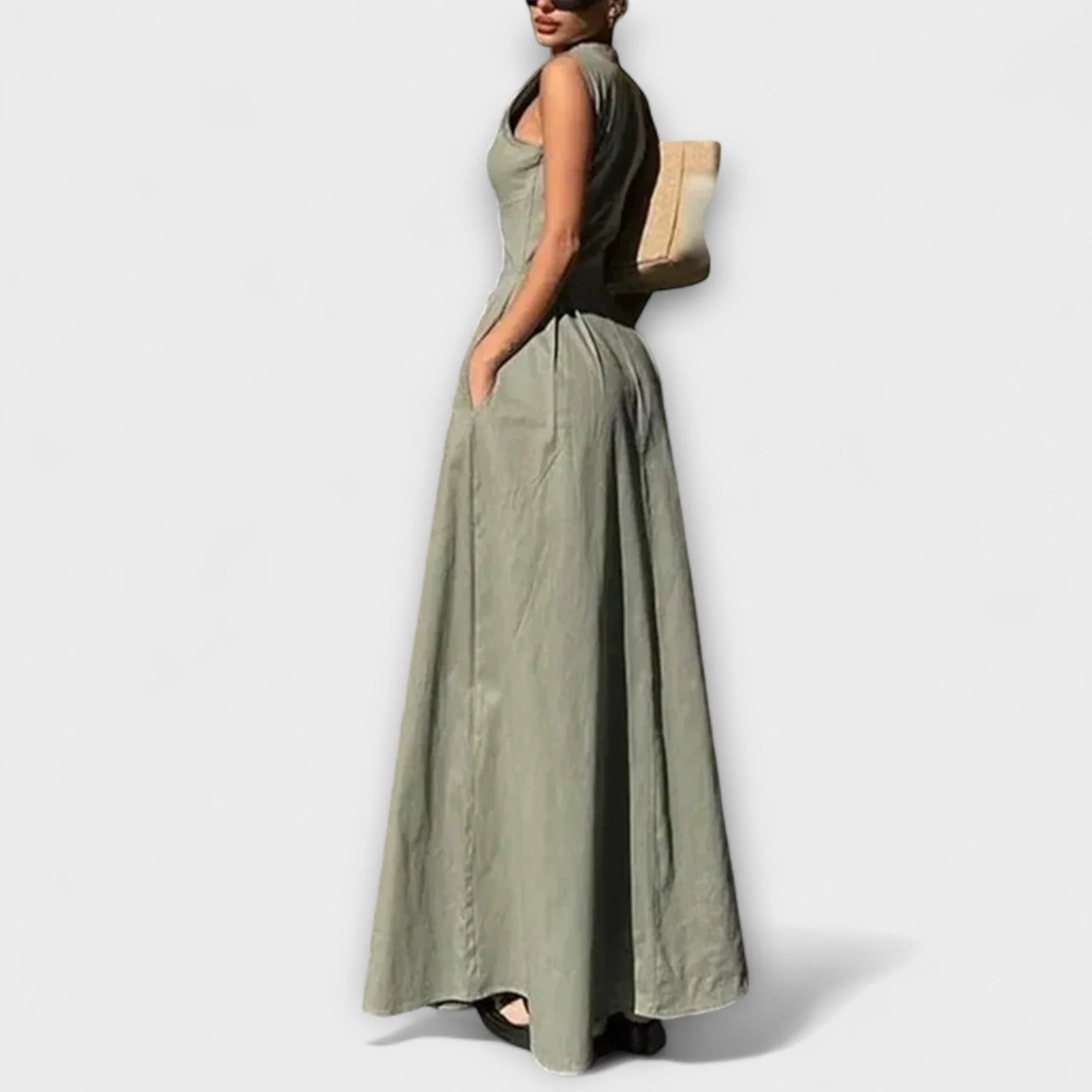 Ärmelloses Plissiertes Midikleid im Bodycon-Stil - Image 5