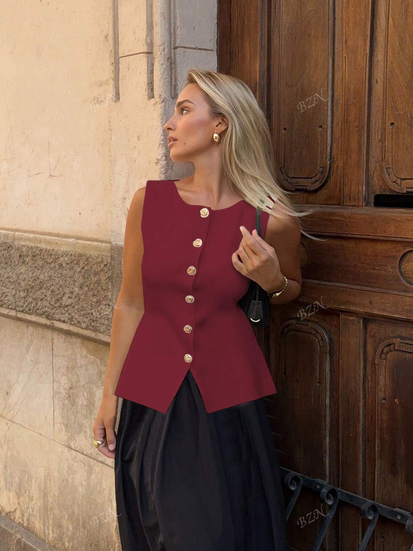 Ärmelloses Tailor-Weste mit Knöpfen – Feminin, Edel & Vielseitig - Image 10