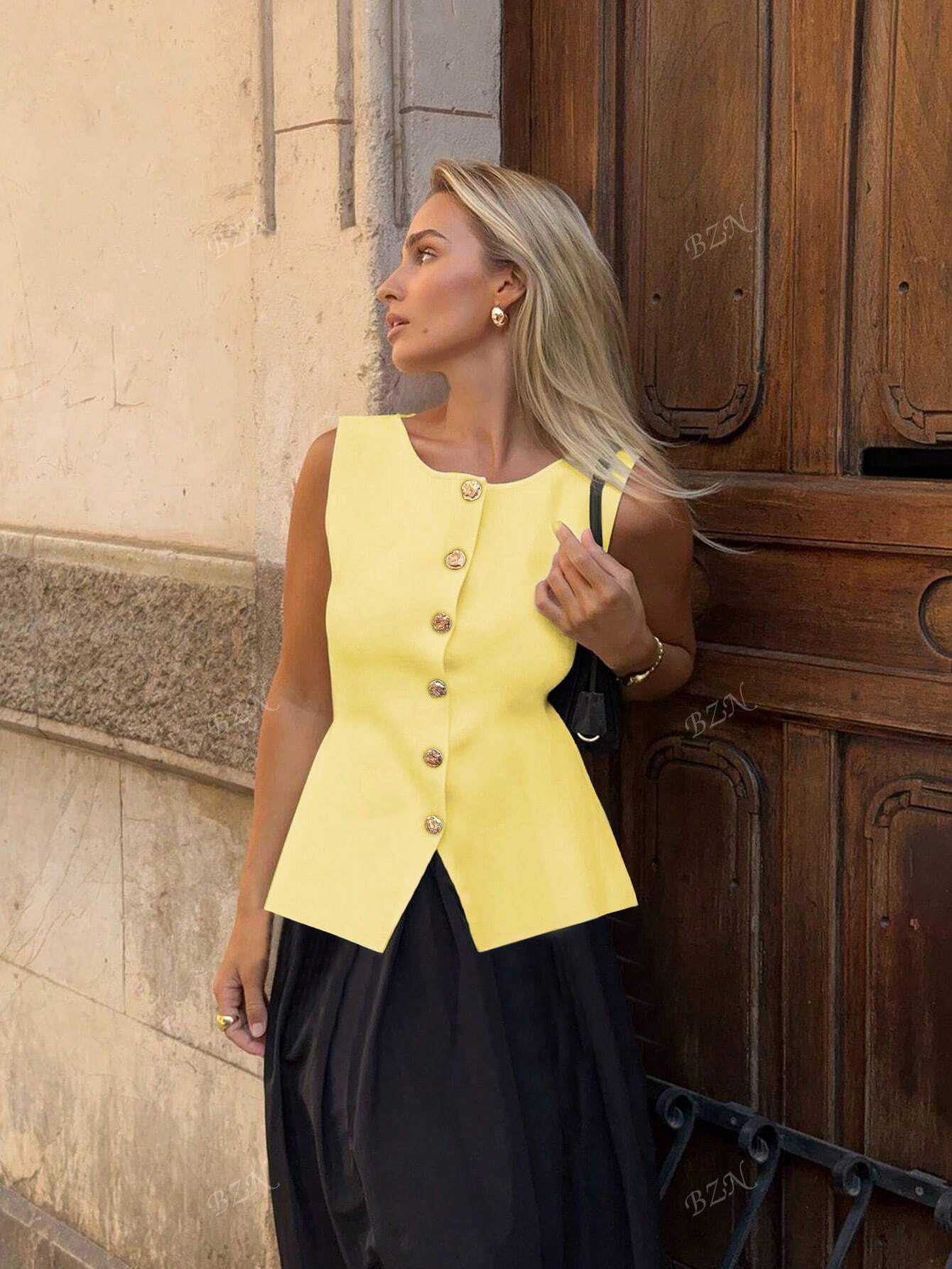 Ärmelloses Tailor-Weste mit Knöpfen – Feminin, Edel & Vielseitig - Image 11