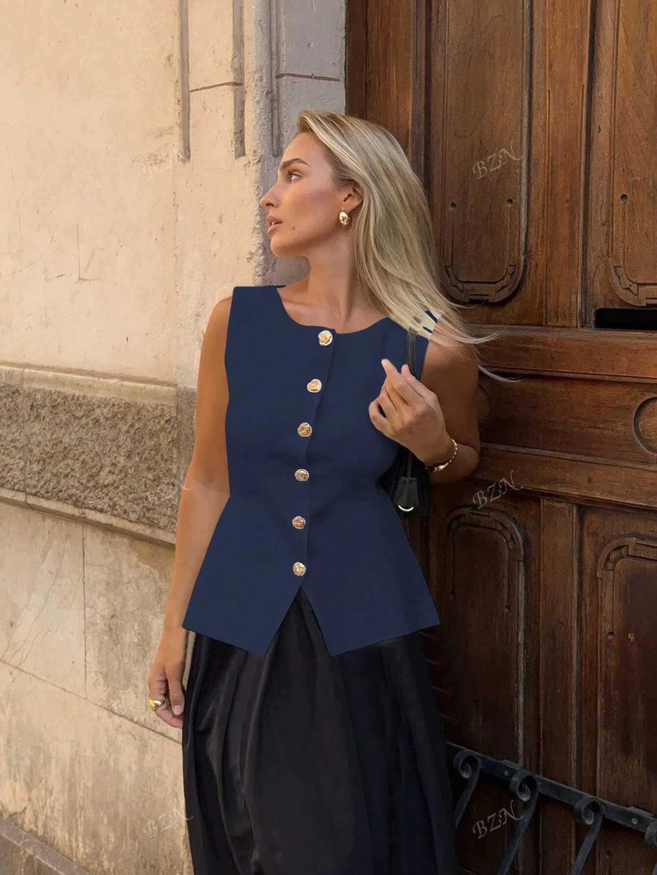 Ärmelloses Tailor-Weste mit Knöpfen – Feminin, Edel & Vielseitig - Image 12