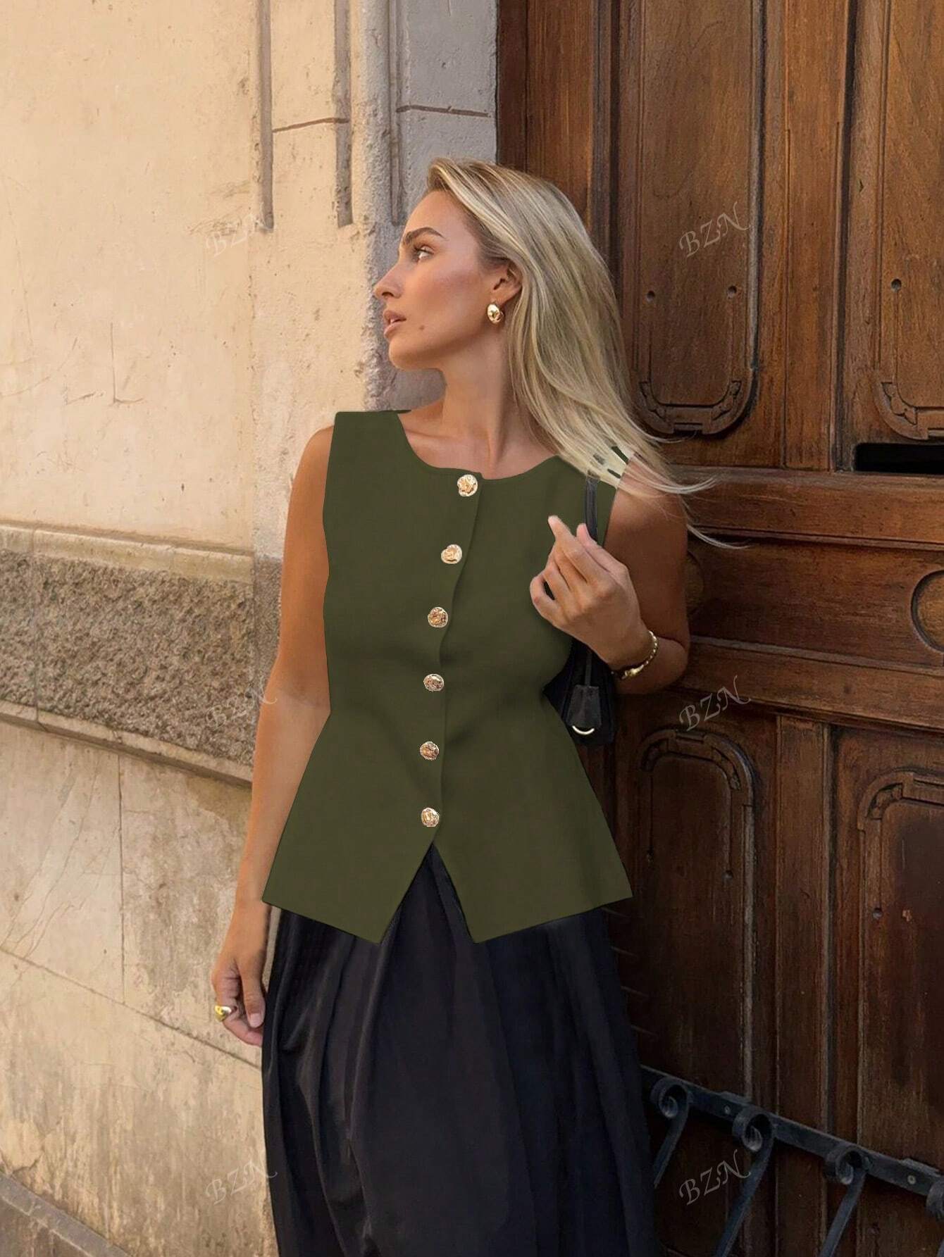Ärmelloses Tailor-Weste mit Knöpfen – Feminin, Edel & Vielseitig - Image 13