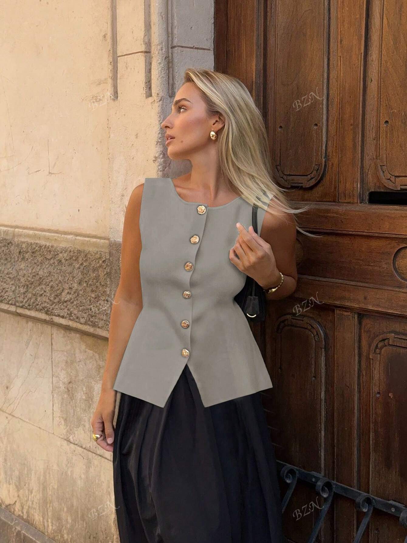 Ärmelloses Tailor-Weste mit Knöpfen – Feminin, Edel & Vielseitig - Image 14