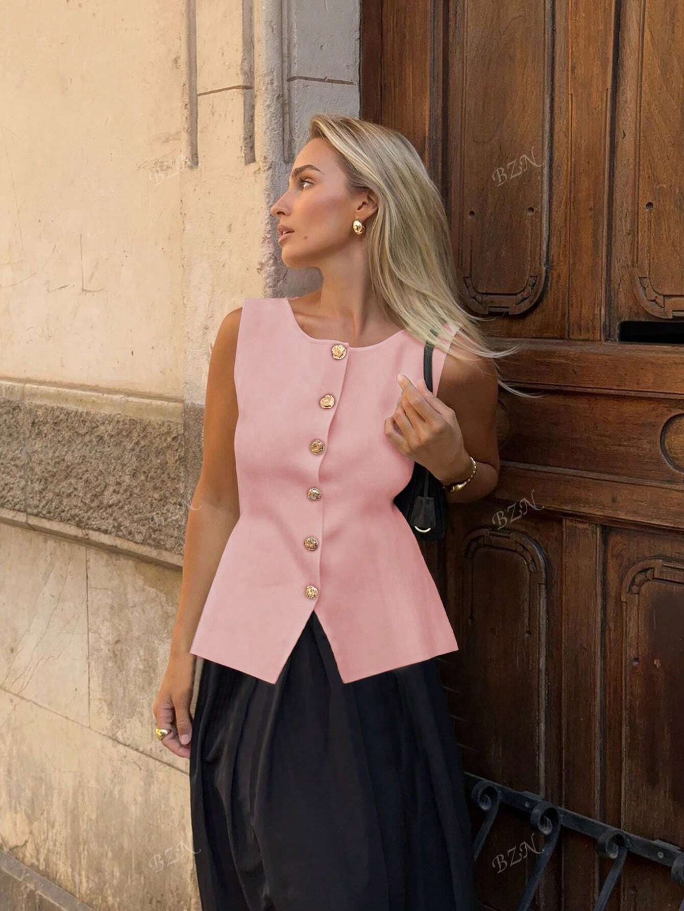 Ärmelloses Tailor-Weste mit Knöpfen – Feminin, Edel & Vielseitig - Image 15