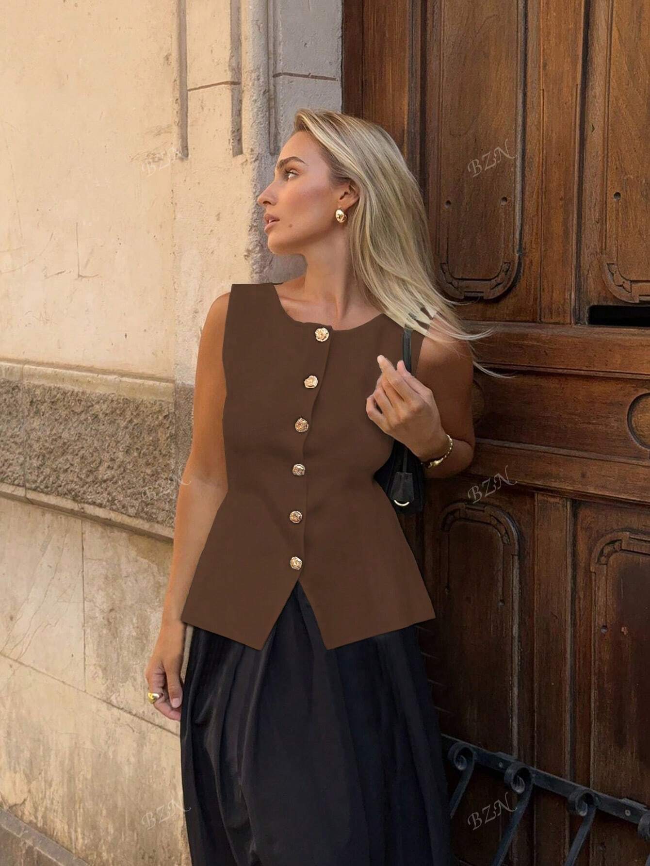 Ärmelloses Tailor-Weste mit Knöpfen – Feminin, Edel & Vielseitig - Image 16