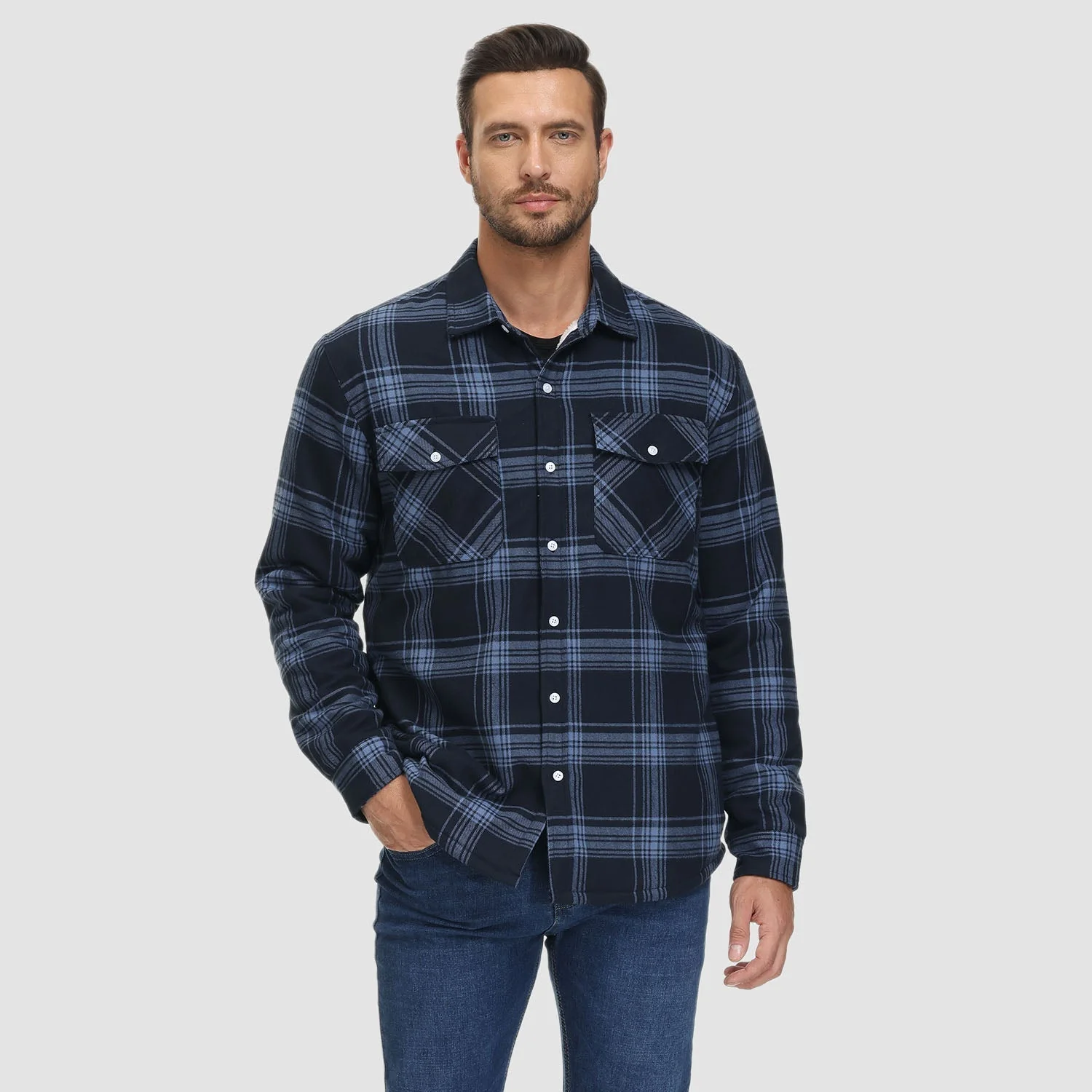ARVI GEFÜTTERTES KAROHEMD JACKE - Image 4