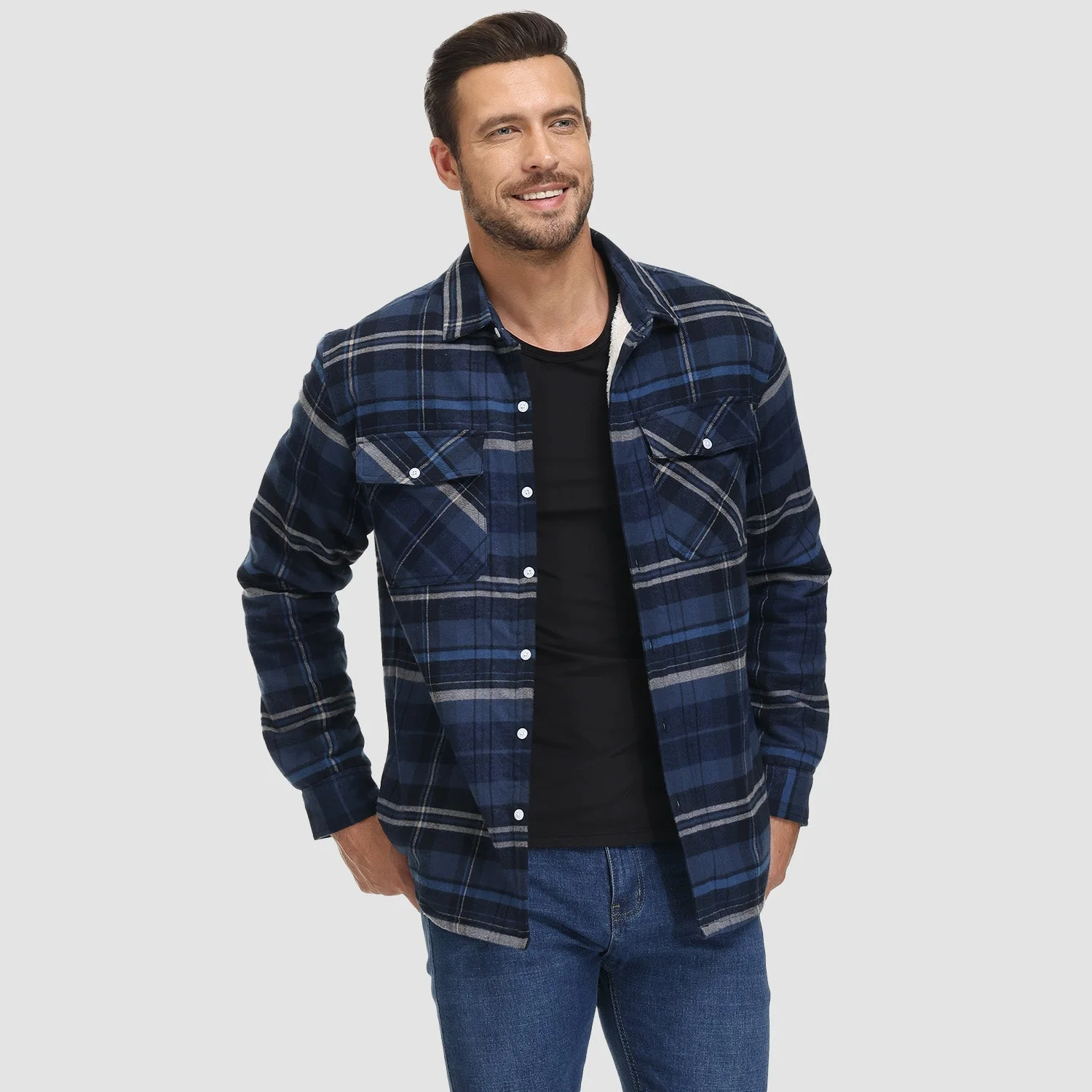 ARVI GEFÜTTERTES KAROHEMD JACKE - Image 5