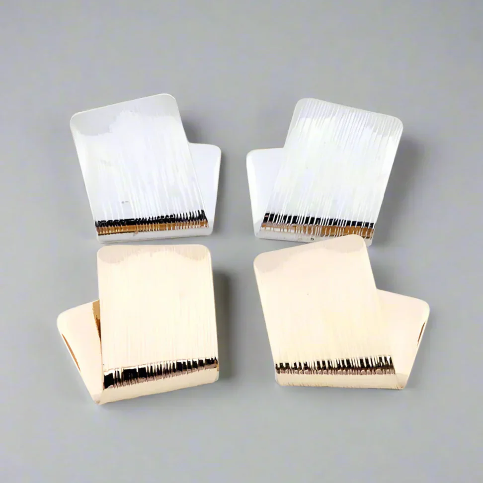 Asymmetrische Minimalistisch Eckige Damen Ohrstecker - Image 4