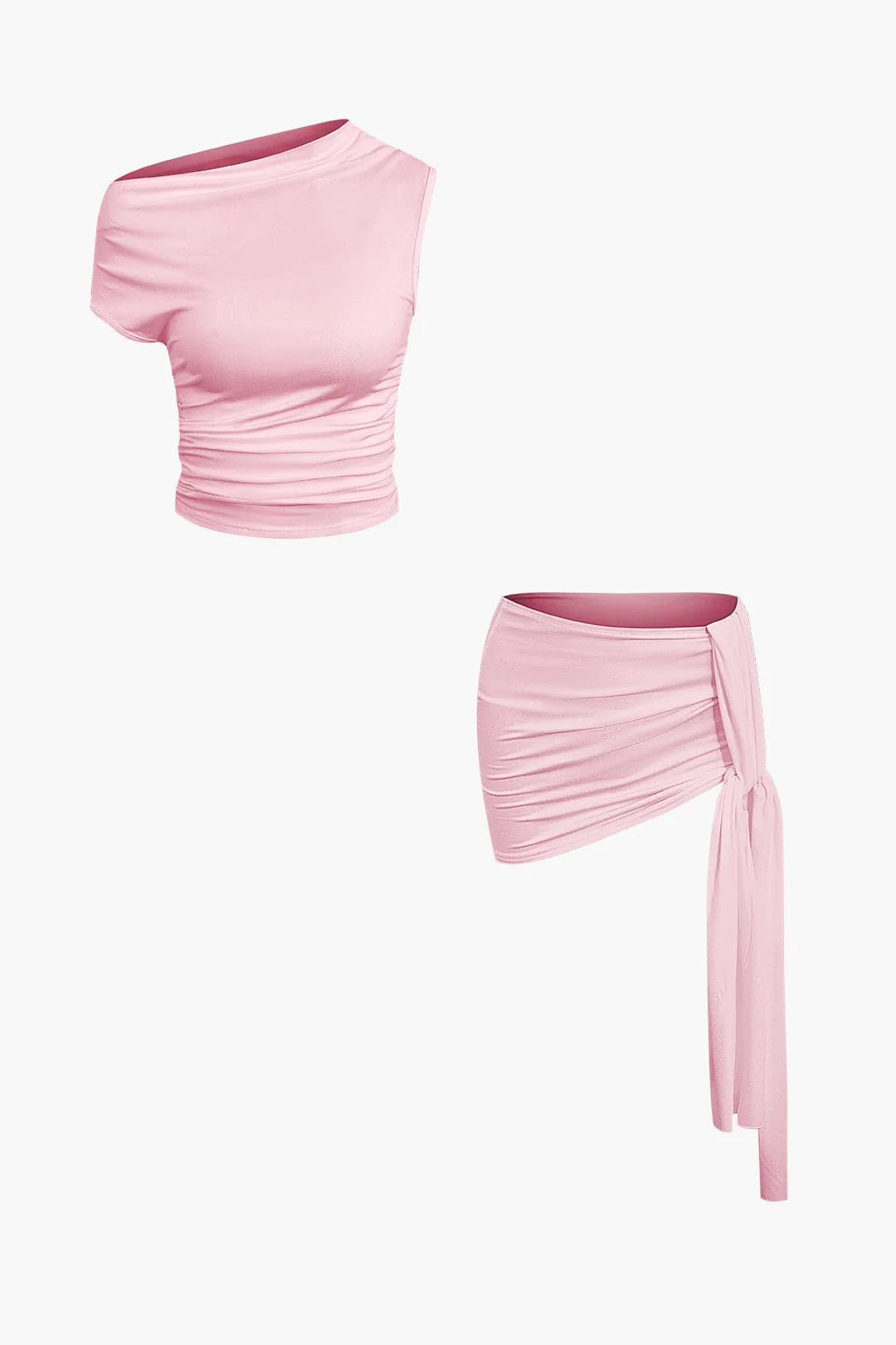 Athena | One-Shoulder Top & Drapierter Minirock – Perfekt für glamouröse Auftritte - Image 27