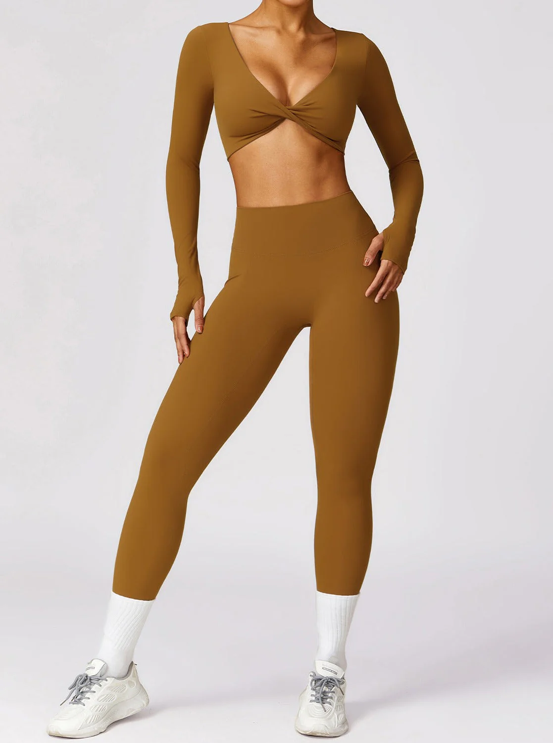 Athlina | Nahtloses Langarm-Crop-Top für Sport & Freizeit - Image 3