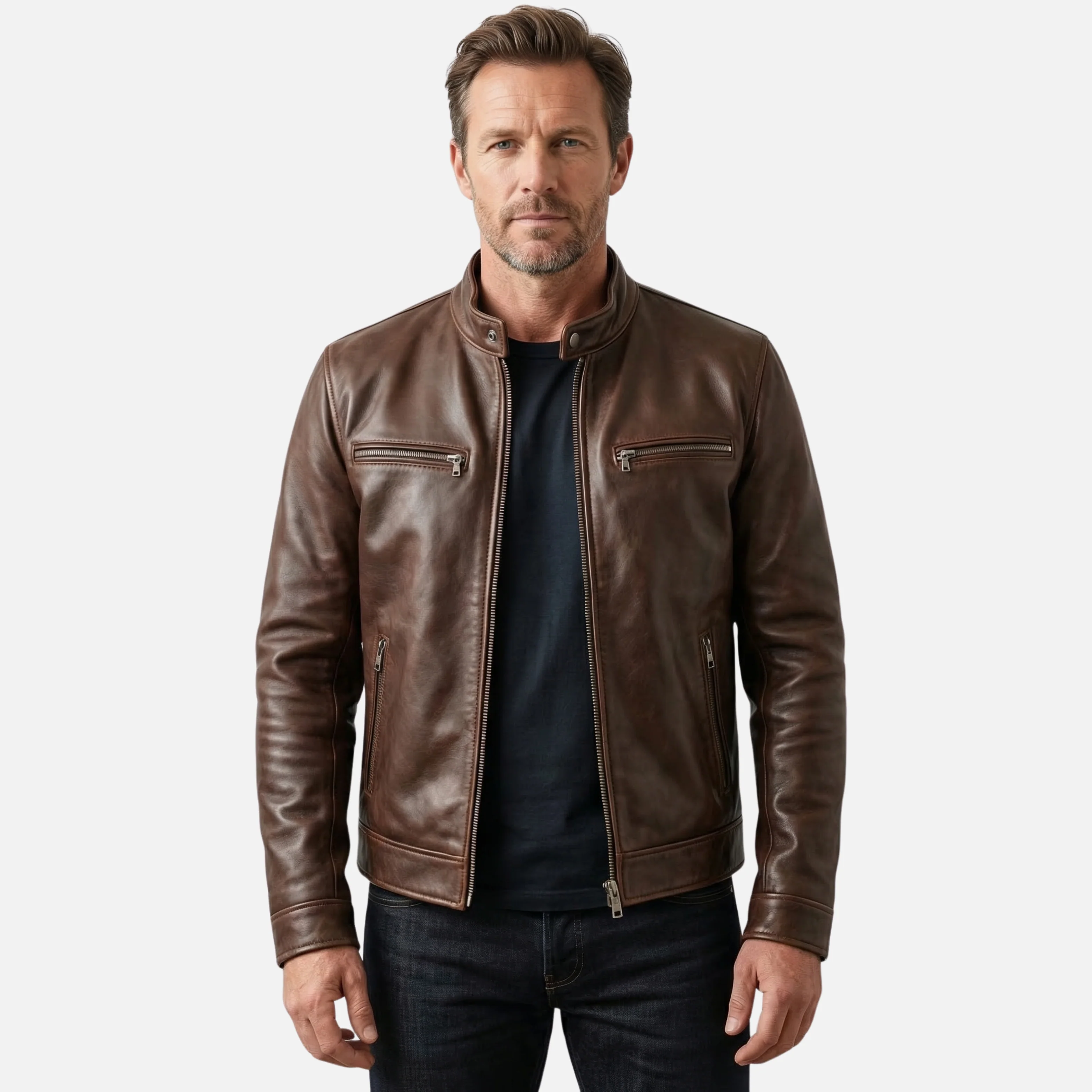 Alexander | Herren Atmungsaktive Vintage Jacke Baumwollfutter Reißverschluss – Vintage Jacke - Image 2
