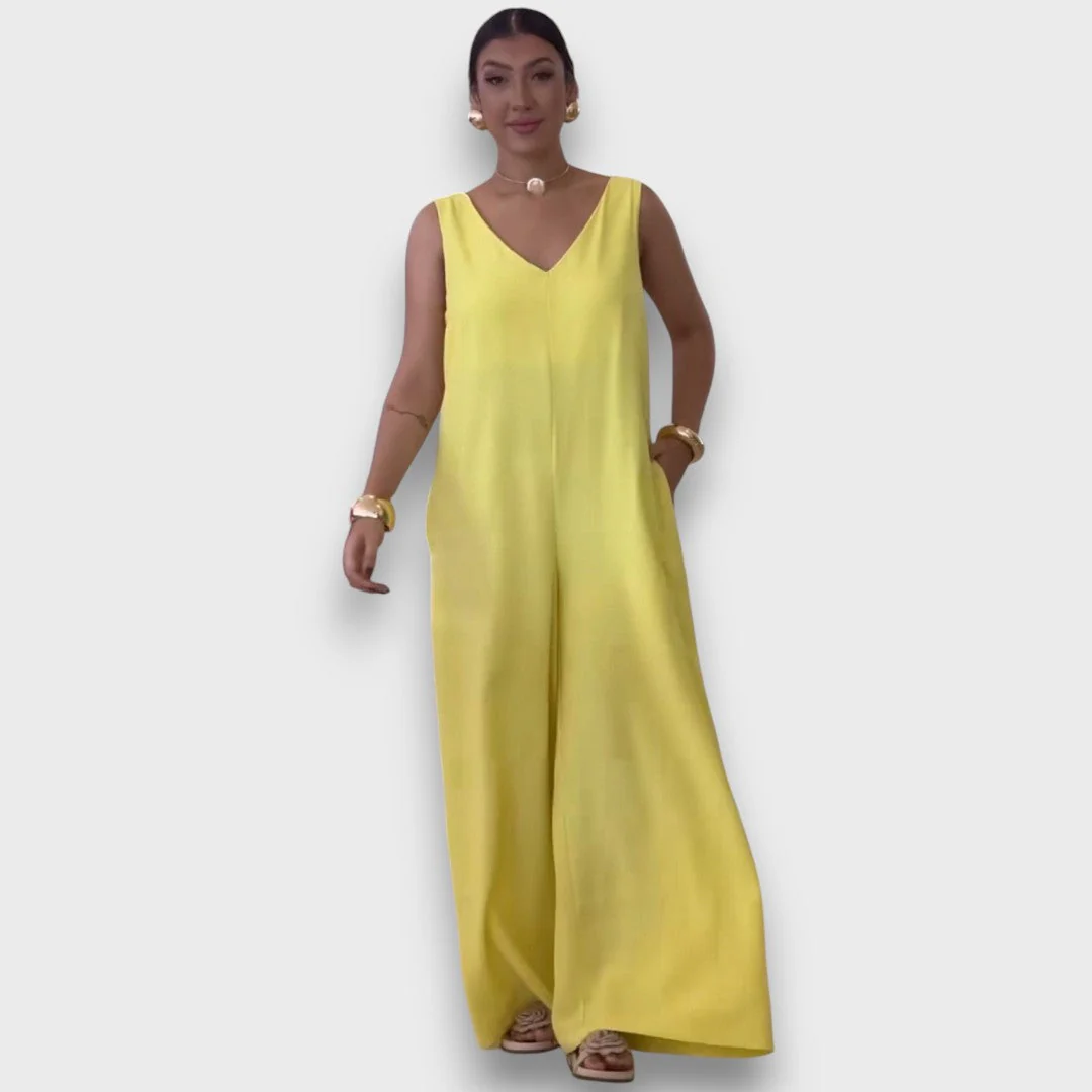 Aubrine – Fließender Jumpsuit mit V-Ausschnitt - Image 5