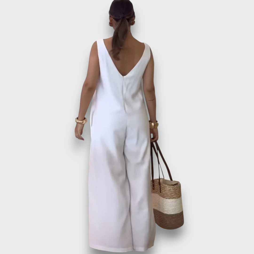 Aubrine – Fließender Jumpsuit mit V-Ausschnitt - Image 7