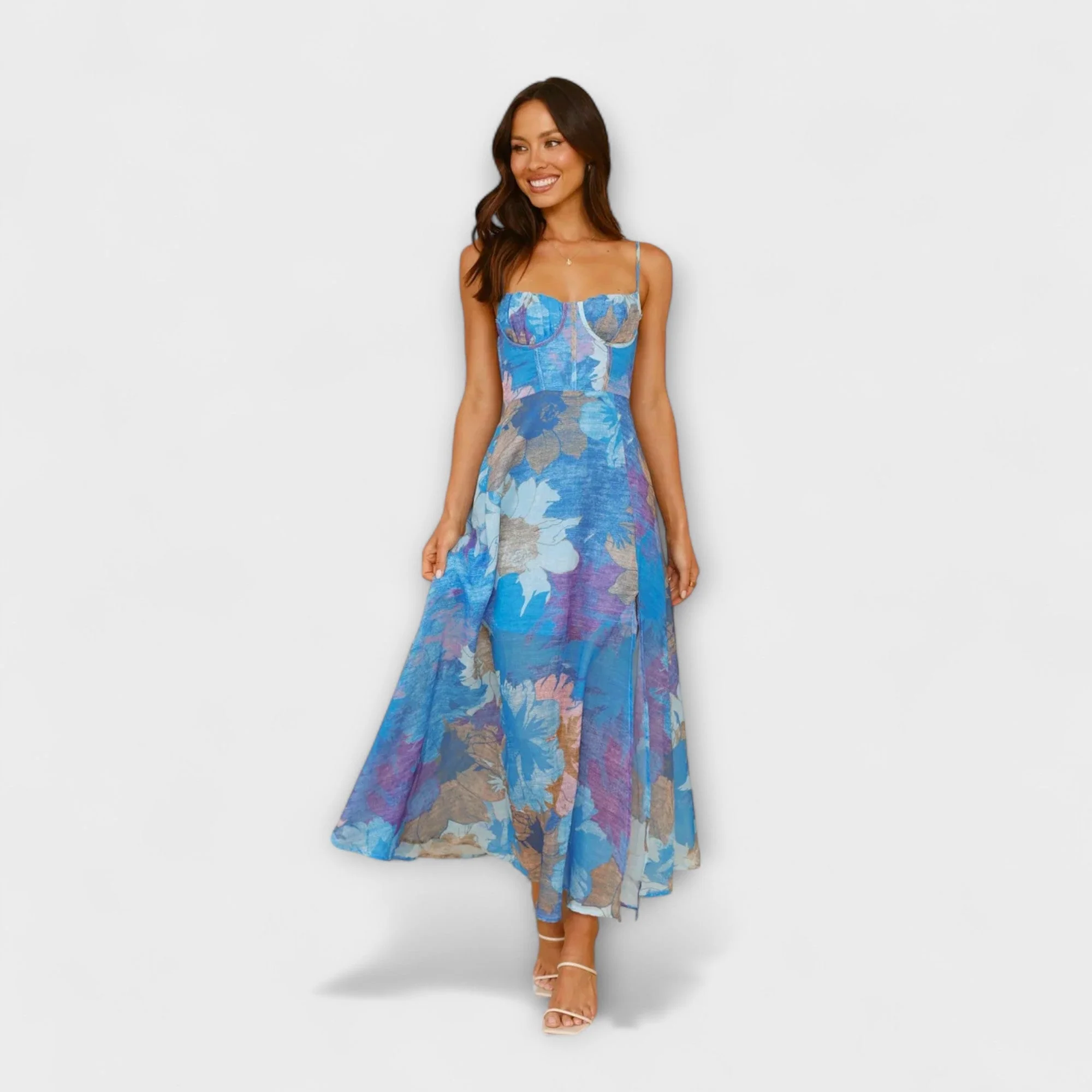 Audrey - Damenkleid mit floralem Design und Trägern - Elegant und Verführerisch - Image 2