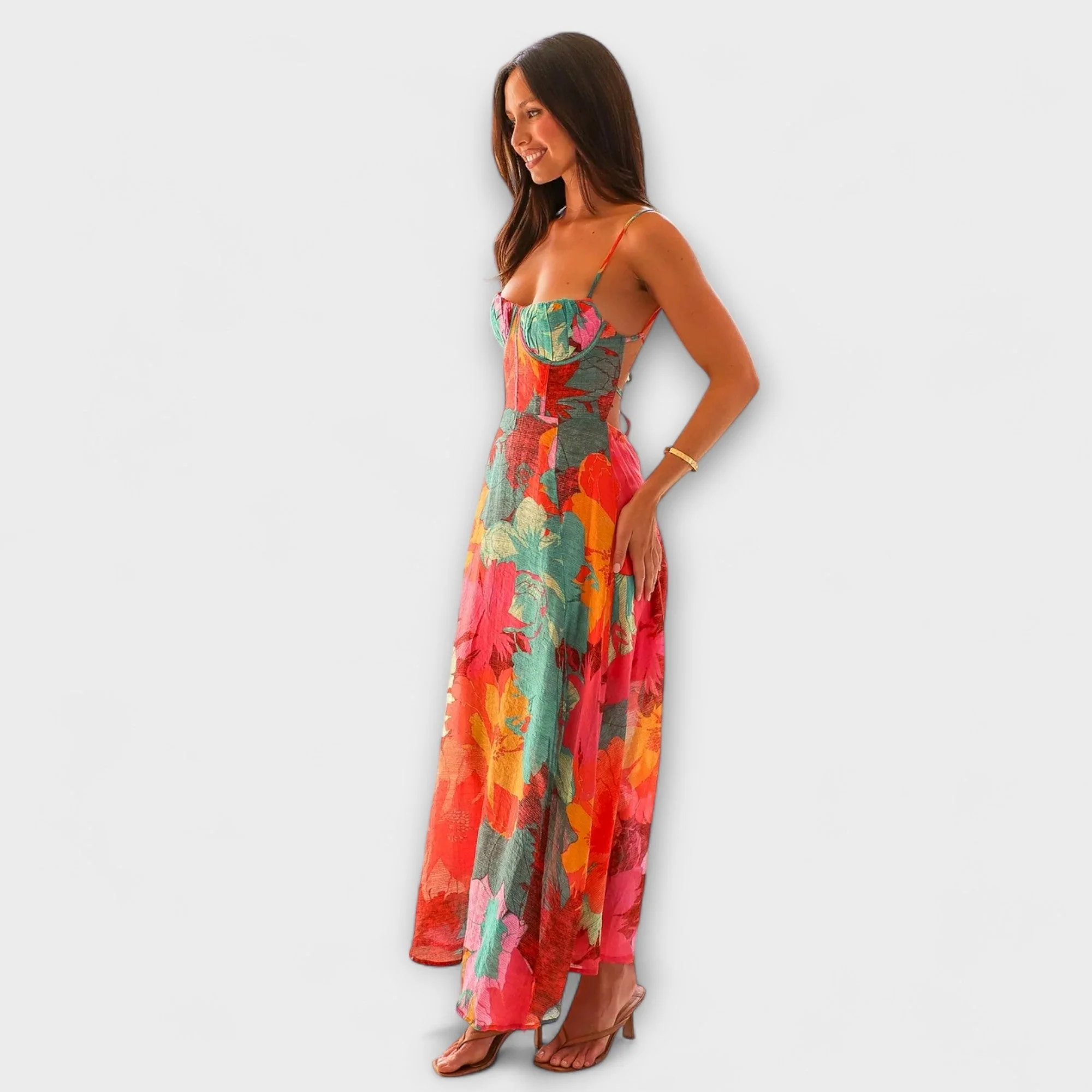 Audrey - Damenkleid mit floralem Design und Trägern - Elegant und Verführerisch - Image 5