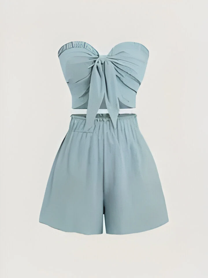 Audrina |  Romantisches Date am Meer Top + Shorts Slim Fit - Image 3