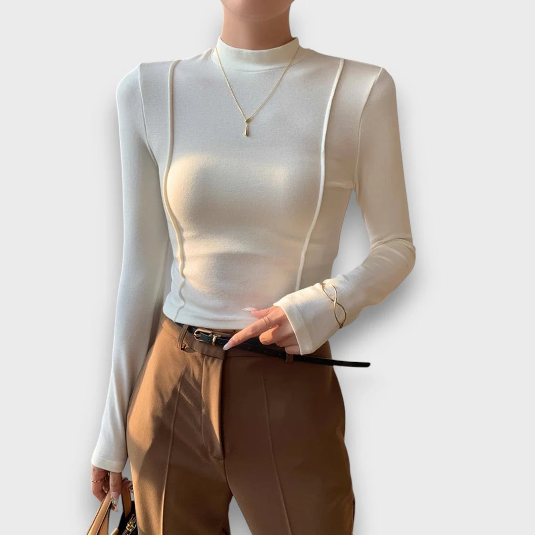 Audrine – Schmal geschnittener Longsleeve mit eleganter Linie - Image 2