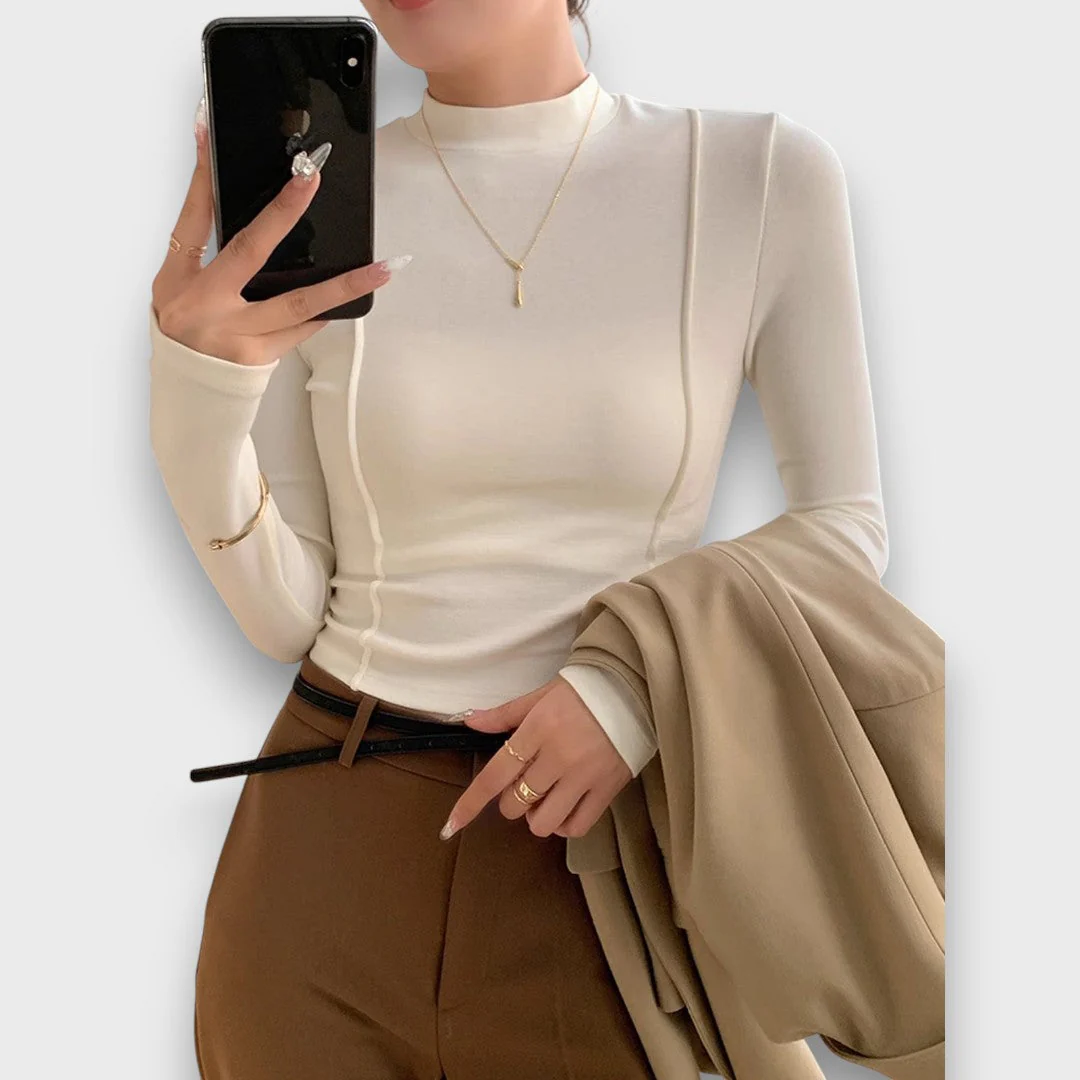 Audrine – Schmal geschnittener Longsleeve mit eleganter Linie - Image 3