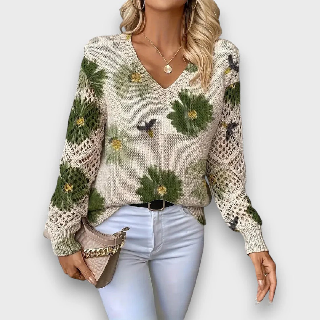 Aurelia – Eleganter Pullover mit Blumendesign - Image 4
