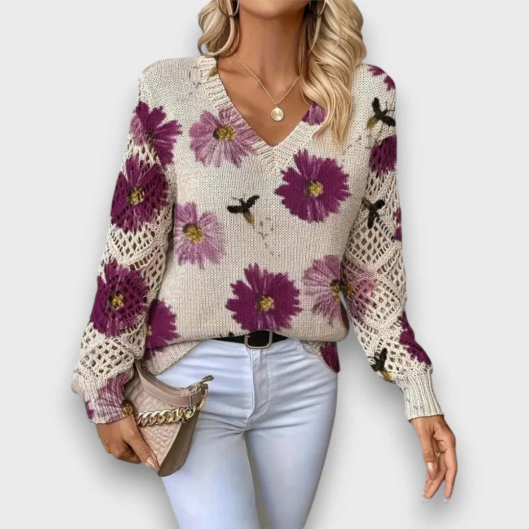 Aurelia – Eleganter Pullover mit Blumendesign - Image 5