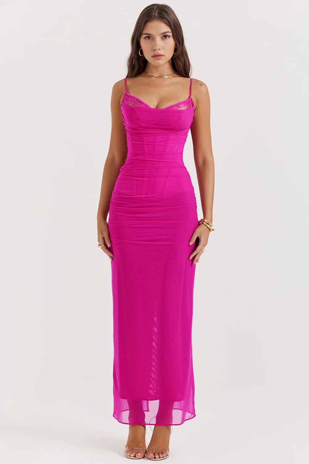 AURELIA - Spitzen Mesh Kleid - Image 11