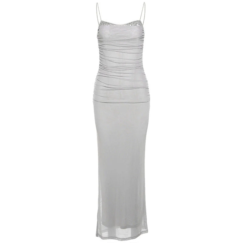 AURELIA - Spitzen Mesh Kleid - Image 12