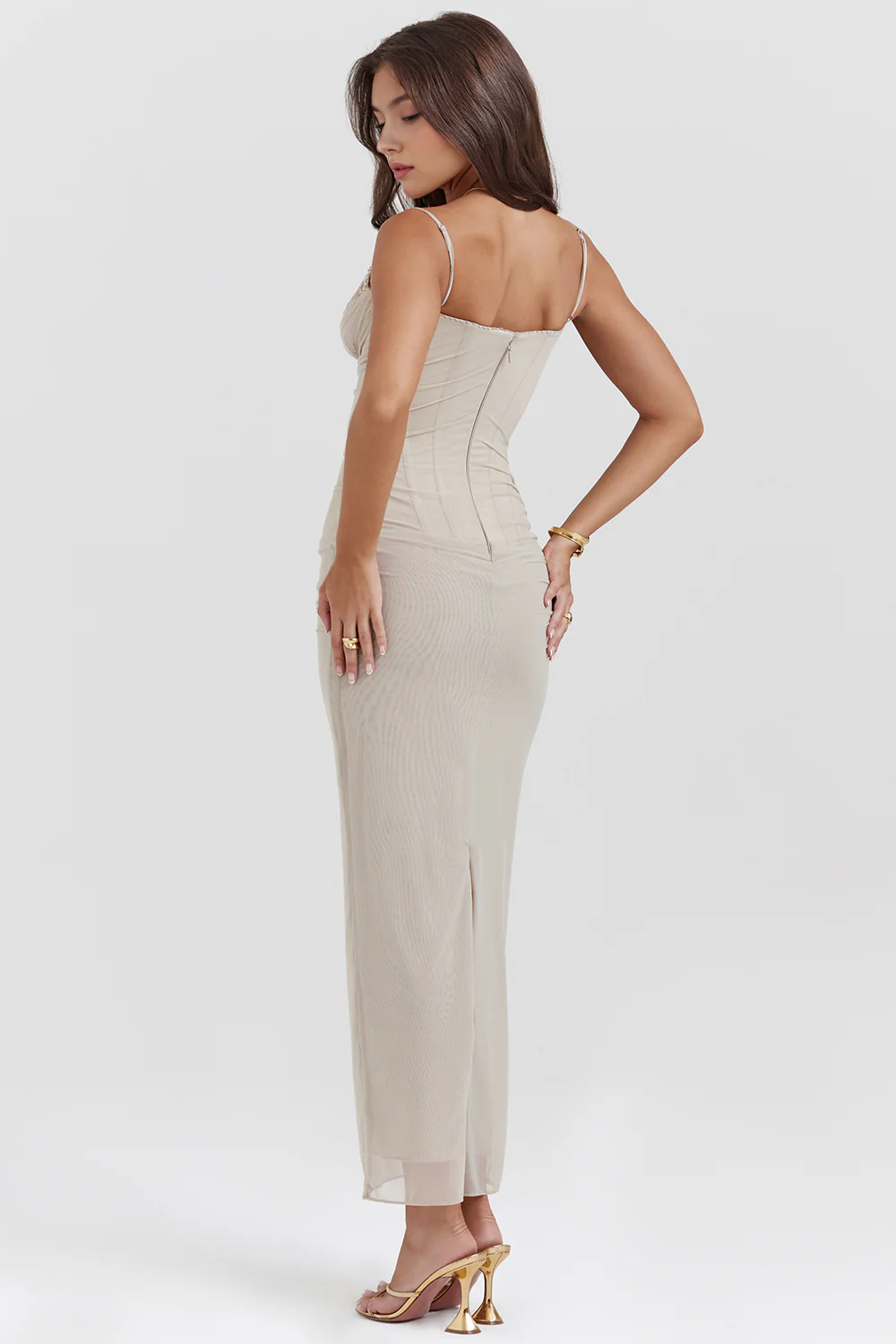 AURELIA - Spitzen Mesh Kleid - Image 7