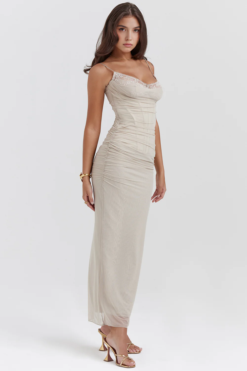 AURELIA - Spitzen Mesh Kleid - Image 8